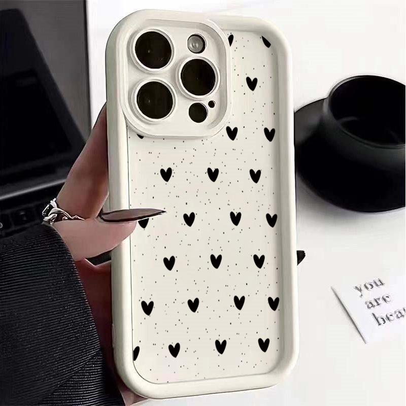 Phone Case For Motorola Moto Edge 70 60 50 Fusion E14 G56 G86 G75 G85 G54 G24 G34 G84 G14 G53 Little Heart Dot Silicone Cover