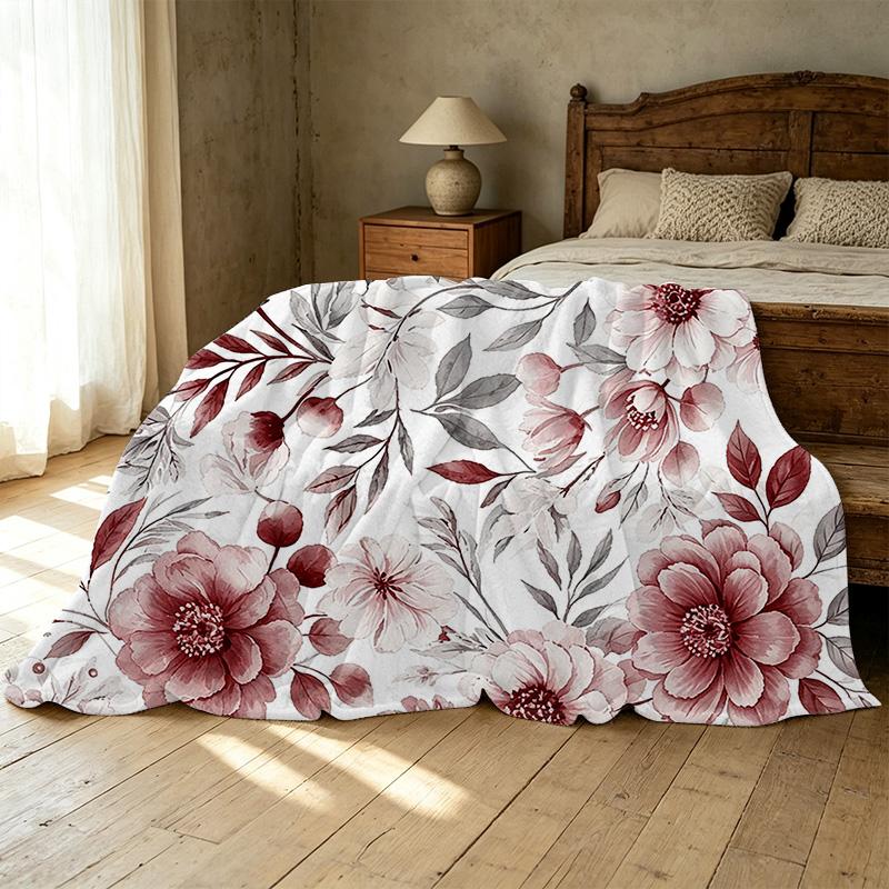 Soft Flannel Fleece Blanket Dense Plush, Skin-Friendly, Cozy Warm for Home, Halloween & Christmas, Stylish Comfort for Relaxing Days