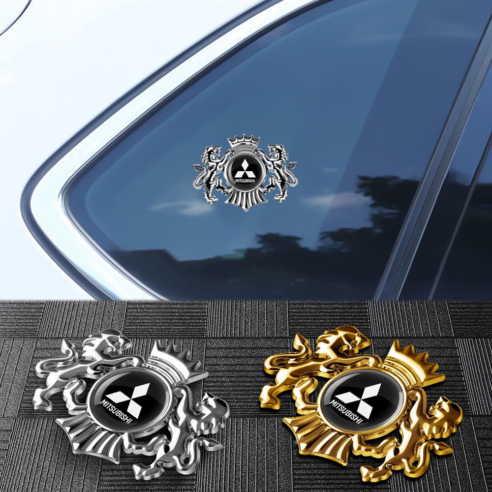 nlvc3 For Mitsubishi Ralliart Xpander Outlander Colt Lancer EX Outlander ASX Competition Metal Car Badge Sticker Body Trunk Decoration