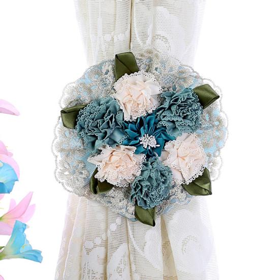 2Pcs Curtain Tieback Tie Rope Elegant Flower Adjustable Decorative Fashion Drapes Curtain Straps for Living Room