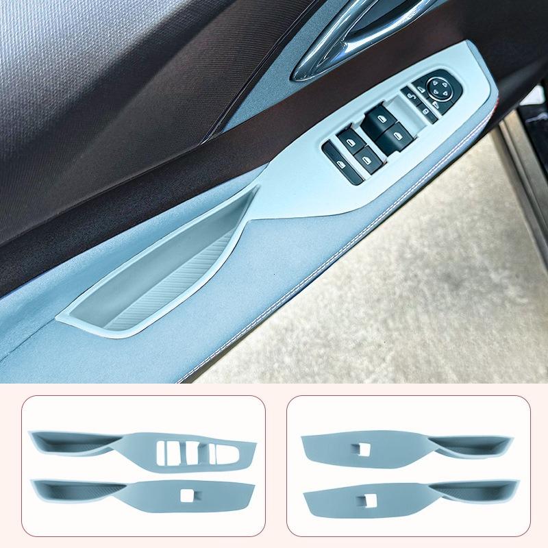 For BYD Dolphin Mini / Seagull Car Silicone Trim Panel Handle Interior Handle Inner Door Armrest Panel Pull Trim Cover 4Pcs/Set