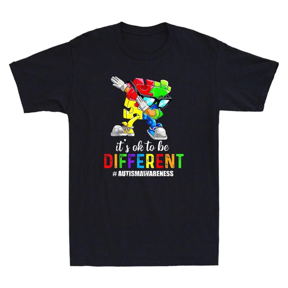 Autism Awareness Acceptance Kid Boy Its Ok To Be Different Vintage Men s T-Shirt XXXXL