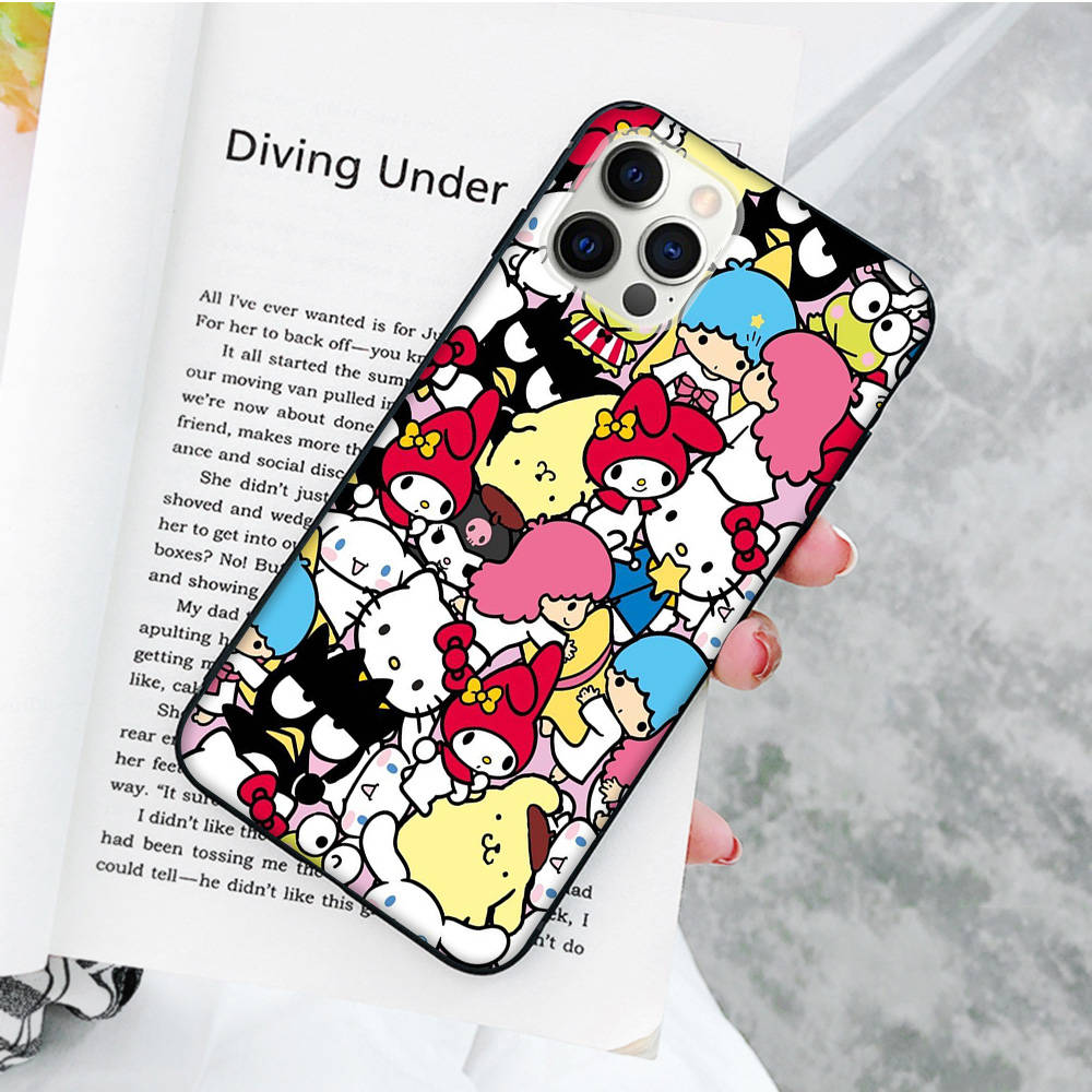 

Чехол JZ10 Sanrio Characters Black Sofe для Samsung Note 20 Lite S24 Ultra S23 A03 A05 A06 A11 A71 A15 A16 A13 A24 A25 A33 A52 A53 A50 M55 M35 Plus Samsung S22 Plus пламенный