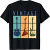 Retro Vintage Guitars Cool Classic Guitars Art Design Tee T-Shirt