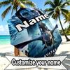 Custom Name Personalized Avatar Print Umbrella, Auto Open Close, 8‑Rib Sturdy Frame, Commute Camping Hiking Use, Birthday Gift
