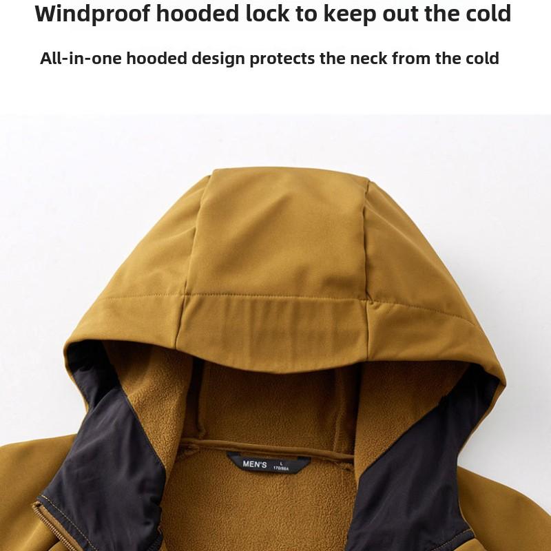 Women's Softshell Jacket Lightweight Fleece Lined Waterproof Coats Rain Jacket with Hood for Outdoor Hiking