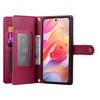 For Samsung Galaxy A17 5G Case Zipper Pocket Wallet Leather Phone Cover with Straps