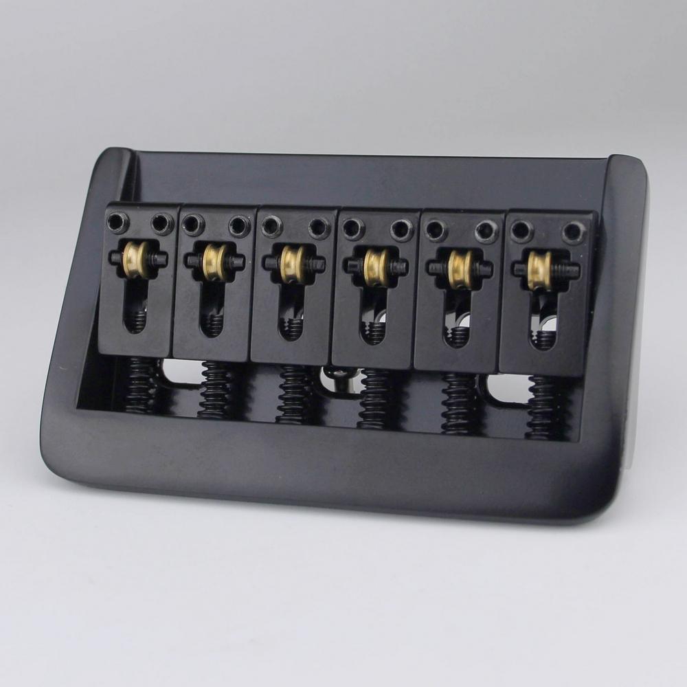 Pont de Guitare Réglable Guyker Espacement des Cordes de 10,5 mm avec Sillets Fixes en Cuivre et Bloc en Zinc pour Guitare Électrique 6 Cordes