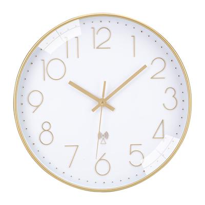 AUTVIVID Wall Clock, Radio-Controlled, Silent, Continuous Second Hand, 30cm Diameter, Scandinavian Style, Stylish Interior Decor, Large Numbers, Easy