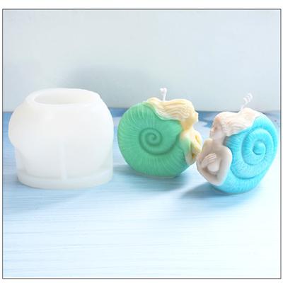 Creative Portrait Candle Molds Handmade Conch Girl Silicone Mold Cake Resin