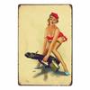 Sexy Girls Europe Beauties Poster Metall Eisen Schild Kunst Gemälde Bar Pub Garage Heimdekoration Retro Blechschild Handwerk Platte Plakette