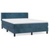 VidaXL Lit à sommier tapissier et matelas Bleu foncé 140x190cm Velours 3130839
