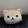 Cute 3D Bear Girl Elliptical Makeup Bag Portable Cartoon Storage Pouch