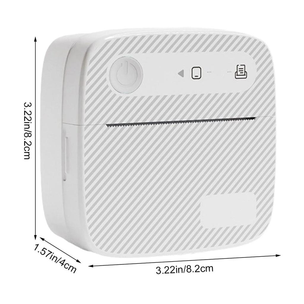 Portable color thermal printer label printer photo printer portable thermal printer with 1 roll of printing paper