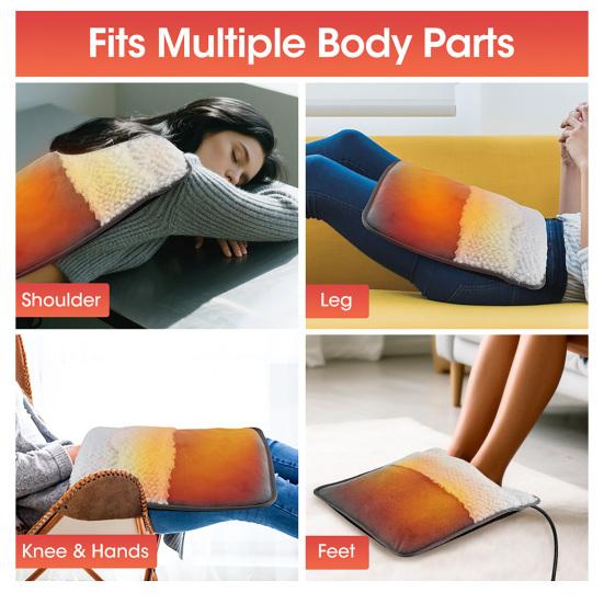 USB Foot Warmer Soft Plush Heating Pad with Detachable Inner Portable Washable Foot Heater for Home Office Use