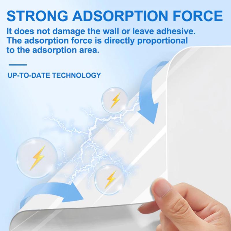  Electrostatic Whiteboard Sticker Reusable Pp Teaching Graffiti Drawing Board Removable Household Erasable Whiteboard
