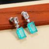 Milan New Geometric Retro Inlaid Crystal Earrings for Women's Dongdamen Green Ethnic Style  High Quality Jewelry