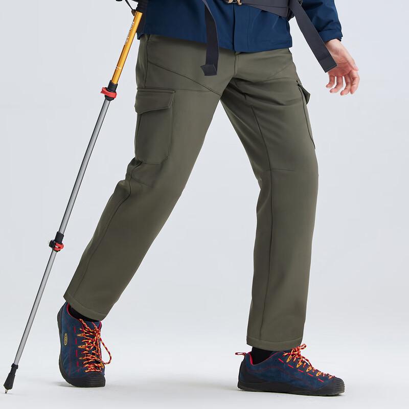 Toluozhe Men's Fleece-Lined Straight-Leg Outdoor Softshell Pants