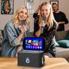 Portable Touchscreen Karaoke Machine with Dual Microphone and Speaker for Home and Outdoor Use