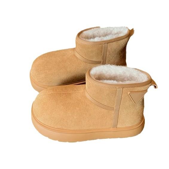 Grape Mother Winter New Snow Boots Women's Fashion Outside Wear Small Thick Sole Heightening Cotton Shoes Internet Celebrity Fashionable Boots