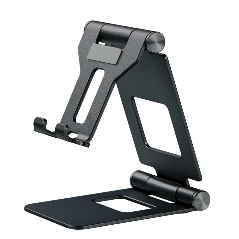 Aluminum Alloy Mobile Phone Stand Silicone Folding Stand Portable Desktop Holder Stand  Desktop чёрный