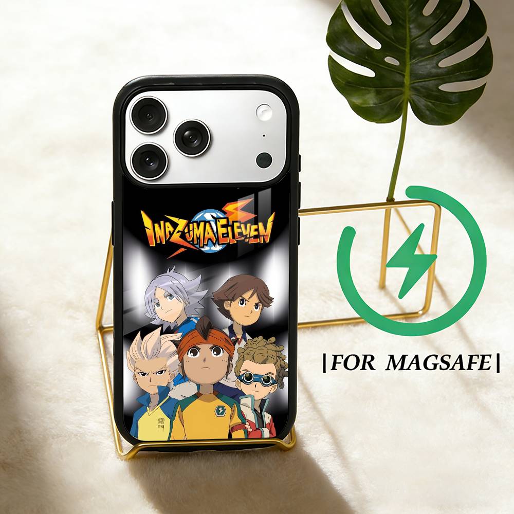 Anime I-Inazuma Eleven Poster Phone Case For iPhone 17 16 15 14 13 12 Pro Max Plus for Magsafe Mirror Wireless Magnetic Cover