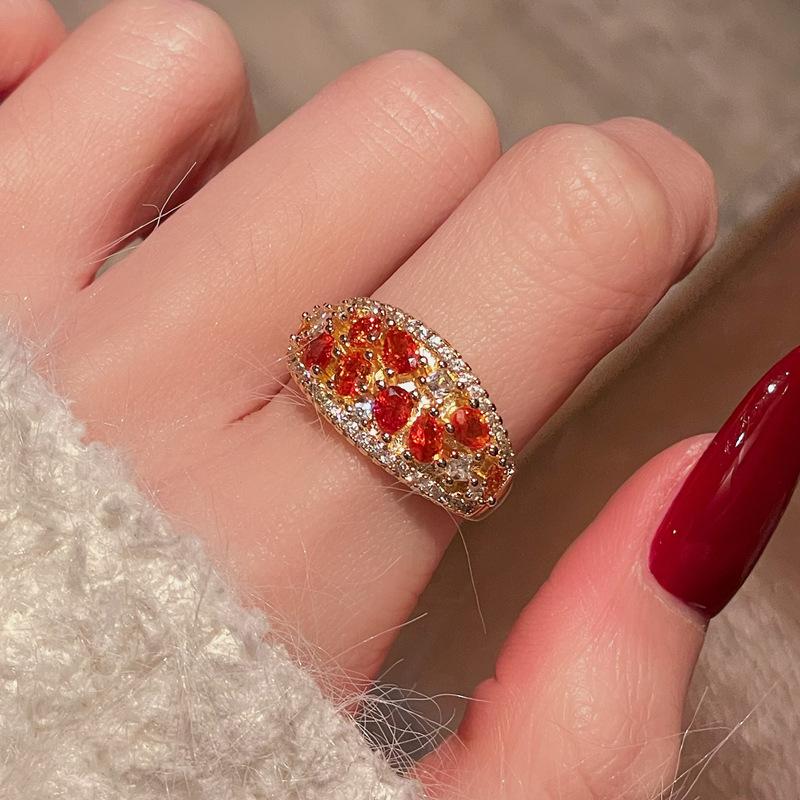 Personalized Niche Design Cross Open Ring High Sense Medieval French Retro Ring Women