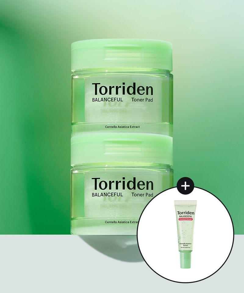 [SET] Balanceful Cica Toner Pads 60 Sheets x 2 Packs (+Cica Control Serum 10ml)