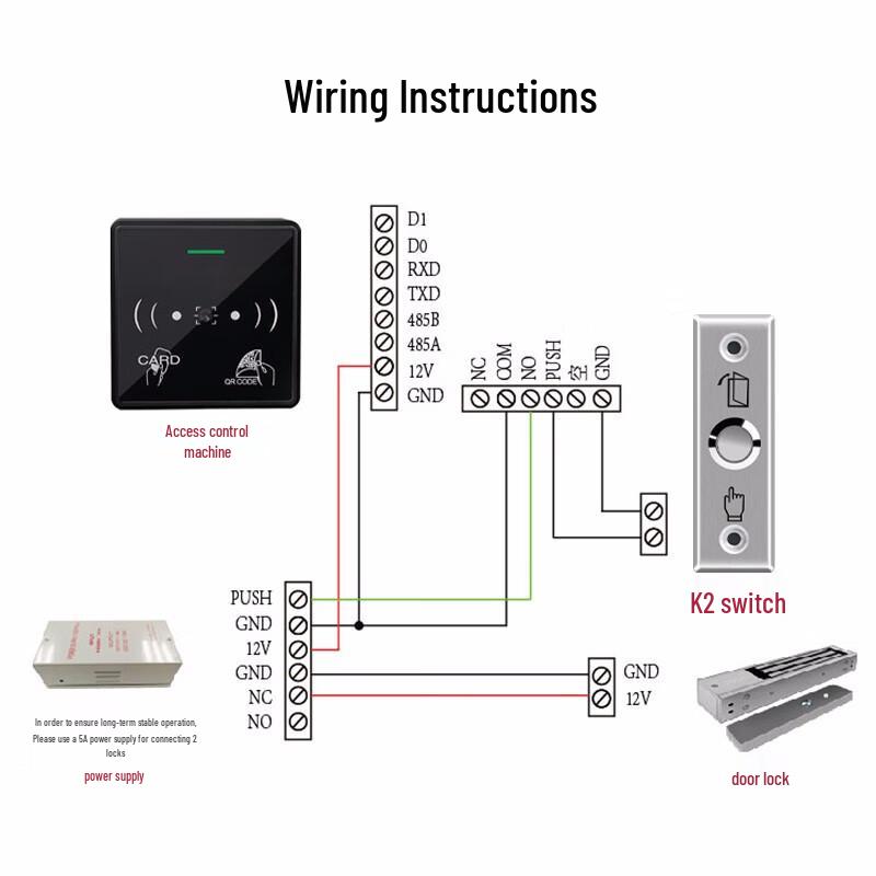 Realand Access Control Exit Buttons CN plug (adapter included)