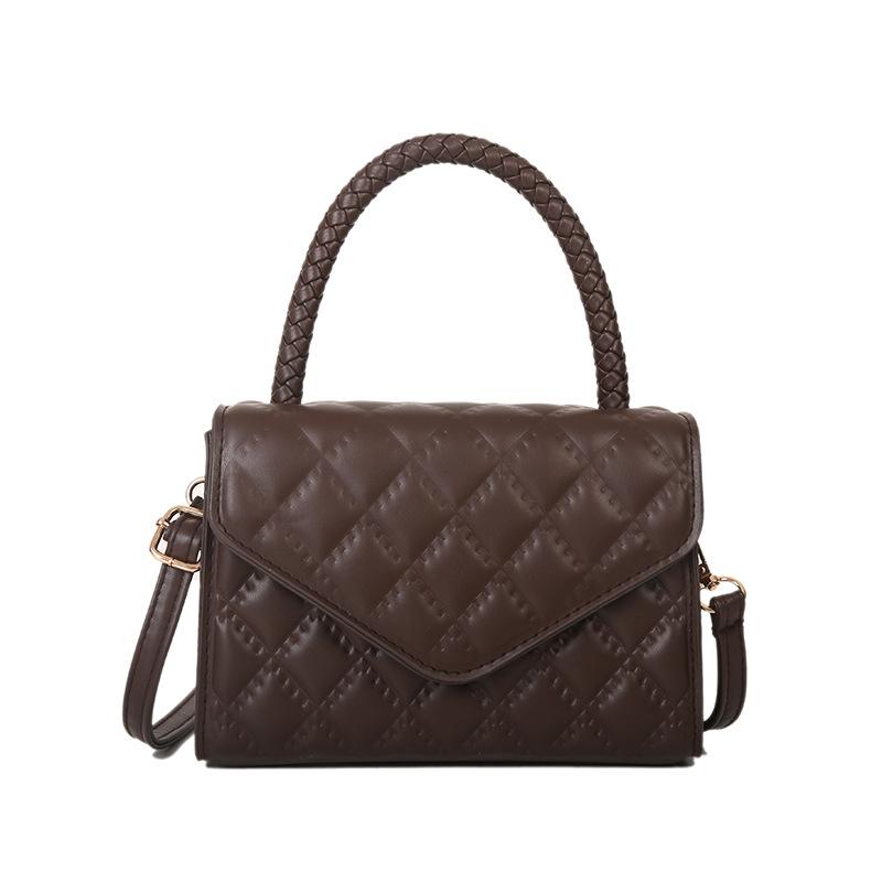 

Retro small bag women s 2024 spring new trend casual fashion shoulder messenger bag trend portable small square bag кавовий