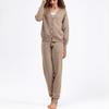 Autumn and Winter V-neck Cardigan Sweater Harlen Pants Set Solid Color Cardigan Sweater Two-piece Set