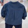 Neue Jungen Leichte Tencel Denim Hemdjacke mit Revers für Frühling und Herbst