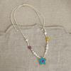Retro Round Resin Necklace: Versatile, Fashionable High-End Clavicle Chain for Women