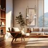 Glamour Decorative Pendant Lamp for Living Room Dining Room Elongated Smoked Glass Warm LED Color 18W Lucco Milagro