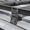 Roof Rack Mounting Fastener Set with Multiple Elongated Slots and Black Finish for Roof Rack Hardware Replacement and Installation Planning