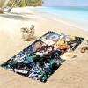 Demon Slayer Anime Print Beach Towel, Large Soft Quick Dry Towel for Beach Camping Swimming