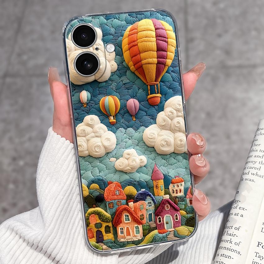 For iPhone 17 Air 16 15 14 13 Pro Max Plus 16e Luxury Clear Phone Case Cute Couple Piggy Pattern Soft Silicone Anti Slip Shell For iPhone Bumper Cover