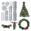 1PC Fustella a tema natalizio per realizzare biglietti, con un design di un albero di Natale e fiocchi di neve, perfetta per goffratura e creazione di biglietti