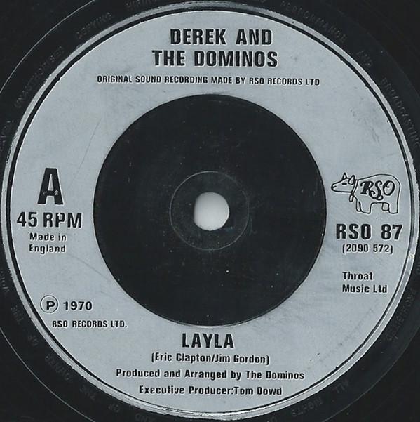 

7inch Record DEREK & THE DOMINOS / ERIC CLAPTON - Layla / Wonderful Tonight (Live) RSO87 RSO 1982 UK Rock Used