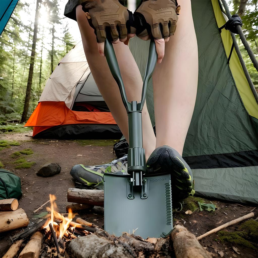 Folding Shovel Heavy Duty Sand Shovel Multifunctional Camping Gadgets Portable Hiking Supplies For Mountain Climbing Outside