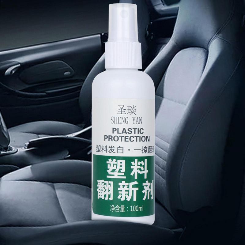 Auto Faux Leer Reiniger 100ml Interieur Renovatie Agent Auto Interieur Reinigingsspray Rubber Coating Spray Voor Deur Dashboard