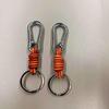 Retro Alloy Cowhide Keychain with Hand-Woven Belt - Men's Business Gift Key Ring for Car and Mountaineering Enthusiasts