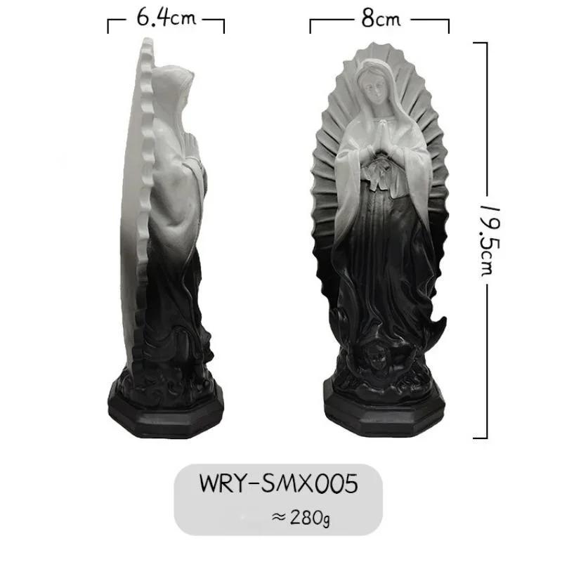 1PC Virgin Mary Resin Home Furnishings Entrance Decoration Church Crafts Shooting Props Decorative Ornaments