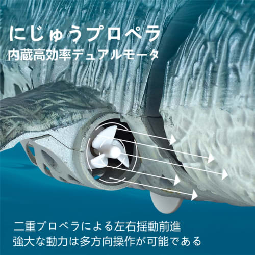 OBEST Robot Mosasaurus Dinosaur Marine Animal Toy (Gray)