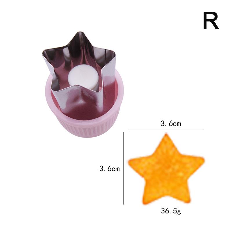 Stainless Steel Fruit Vegetable Press-Type Mini Cookie Shape Cutter Food Mold