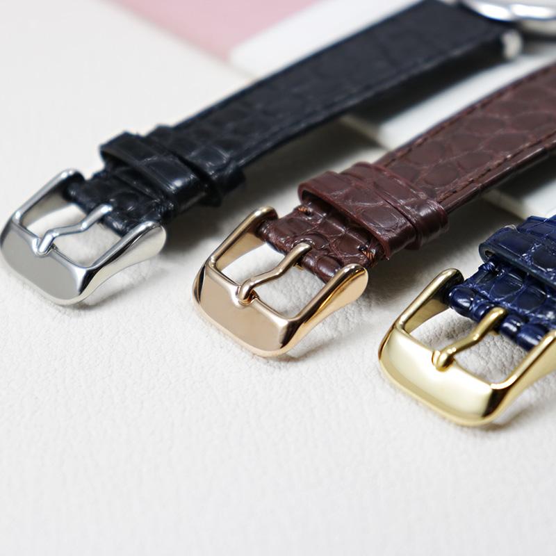 13 14 16mm 18mm 19mm 20mm Thin Soft crocodile leather strap For Longines L4 L2 VC MIDO Cartier Pin buckle brown blue WatchBand