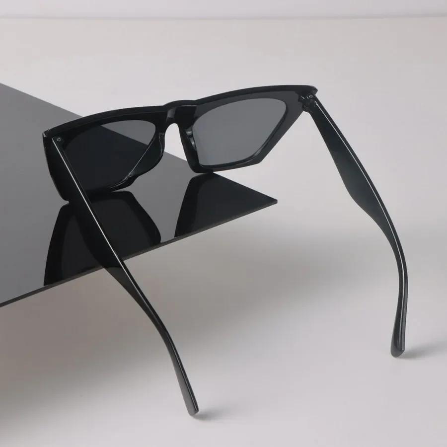 Seksowne kwadratowe okulary przeciwsłoneczne damskie męskie czarne okulary przeciwsłoneczne klasyczne designerskie okulary modne kocie oko lustrzane soczewki marka