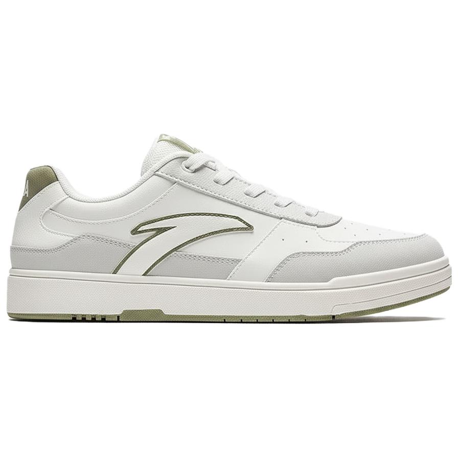 Anta Baichuan Classic Versatile Sports Low-Top Skate Shoes Men sneaker White Gray Green 112628015-5