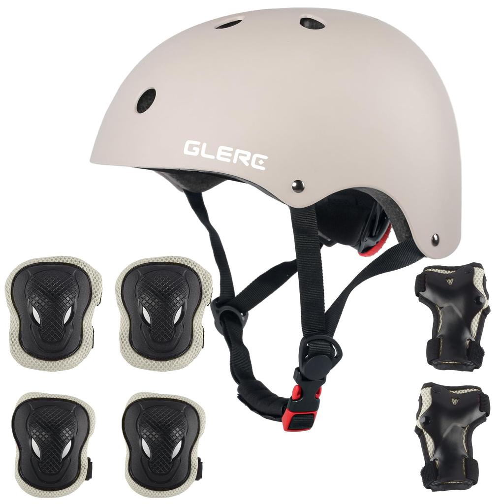 Glerc Helmet and Protector Bicycle Sports Helmet for Elementary School and Junior High School Features and Wrist CPSC SGS 3D Protective Adjustable
