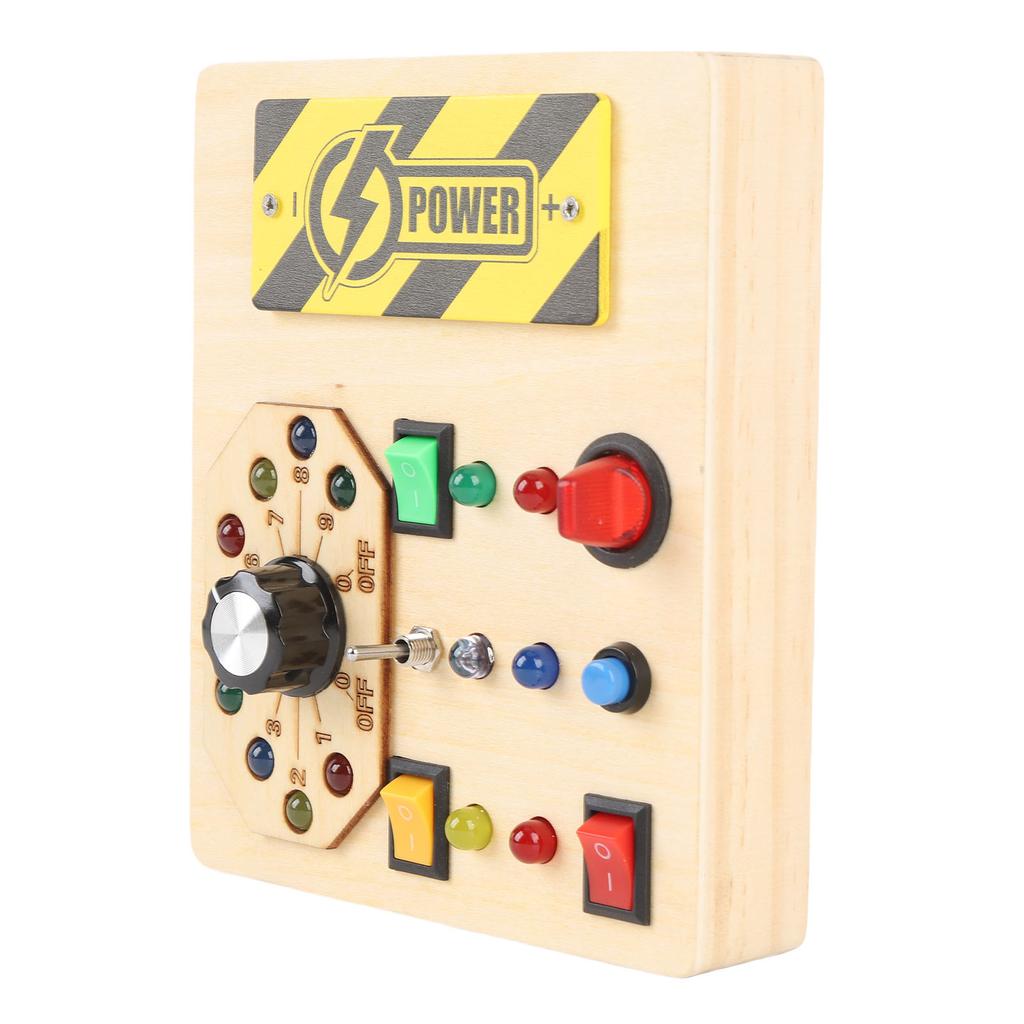 Placă senzorială din lemn Jucărie cu întrerupătoare Placă de activități senzoriale Jucărie educativă pentru învățare timpurie pentru 2-6 ani